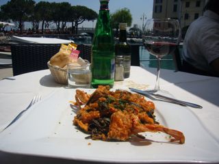 cycle holiday dining  crab with squid ink